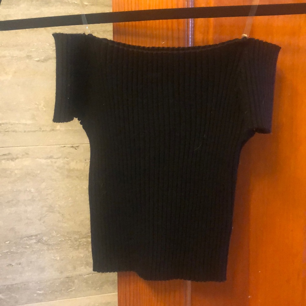 Off the shoulder black top